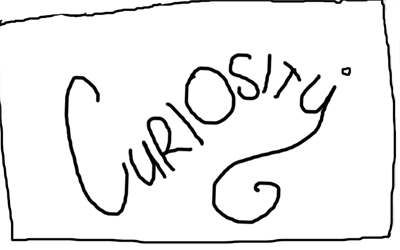 curiosity hand drawn letters